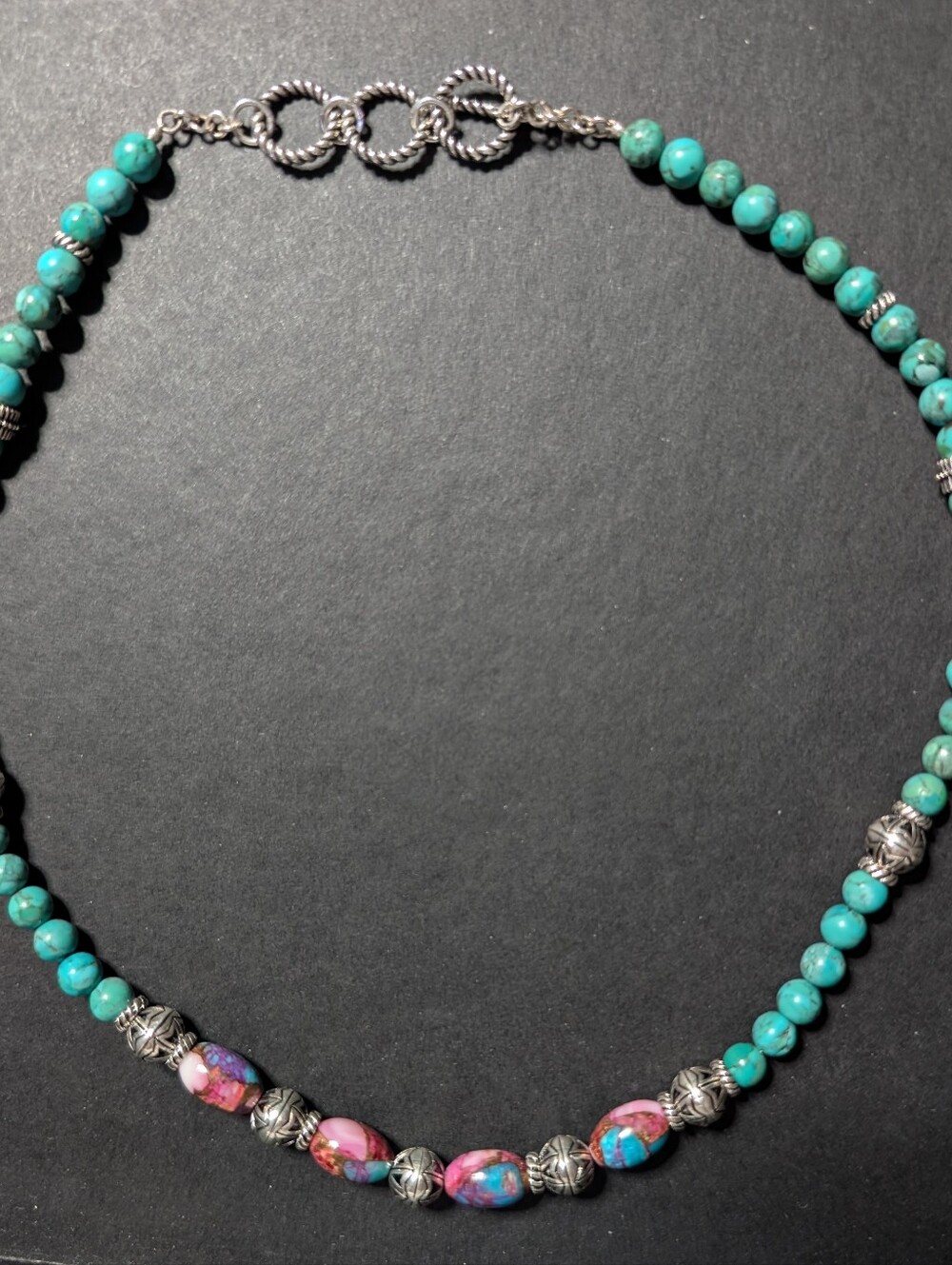 JTV Turquoise and Spiny Oyster Shell Necklace